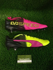 puma evospeed rosa y amarillo