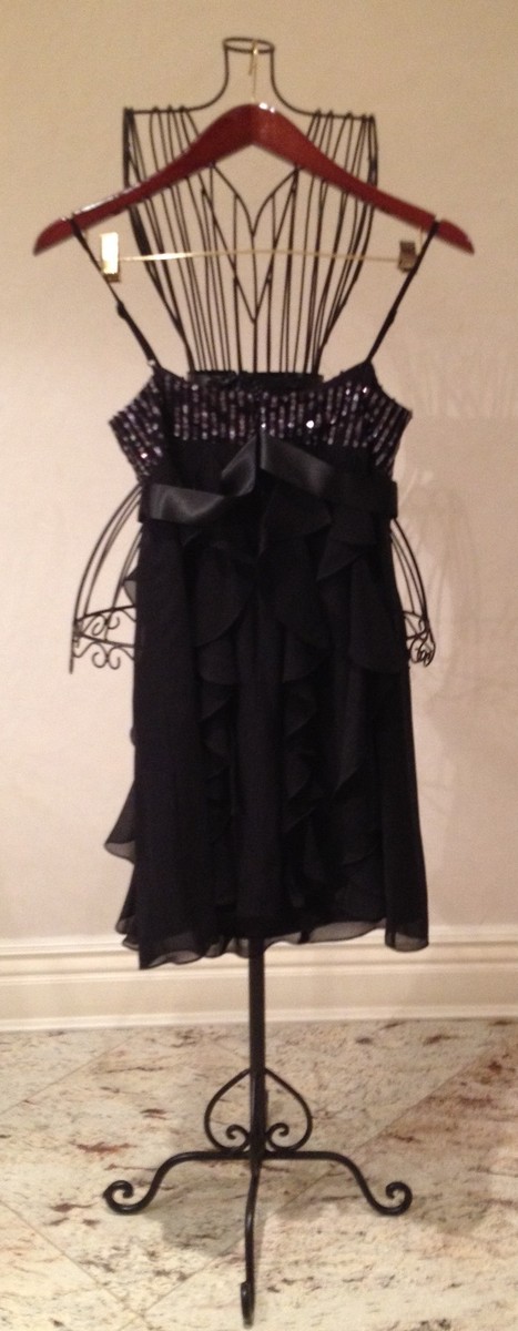 BCBG Max Azria Black Silk 6P Elegant Silk Dress Girl's Ladies Women's  Petites | eBay