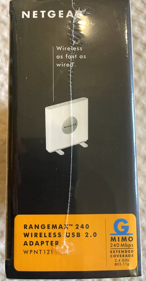 Netgear Rangemax 240 Wireless USB 2.0 Adapter WPNT121 - New, Sealed - Image 4 of 4