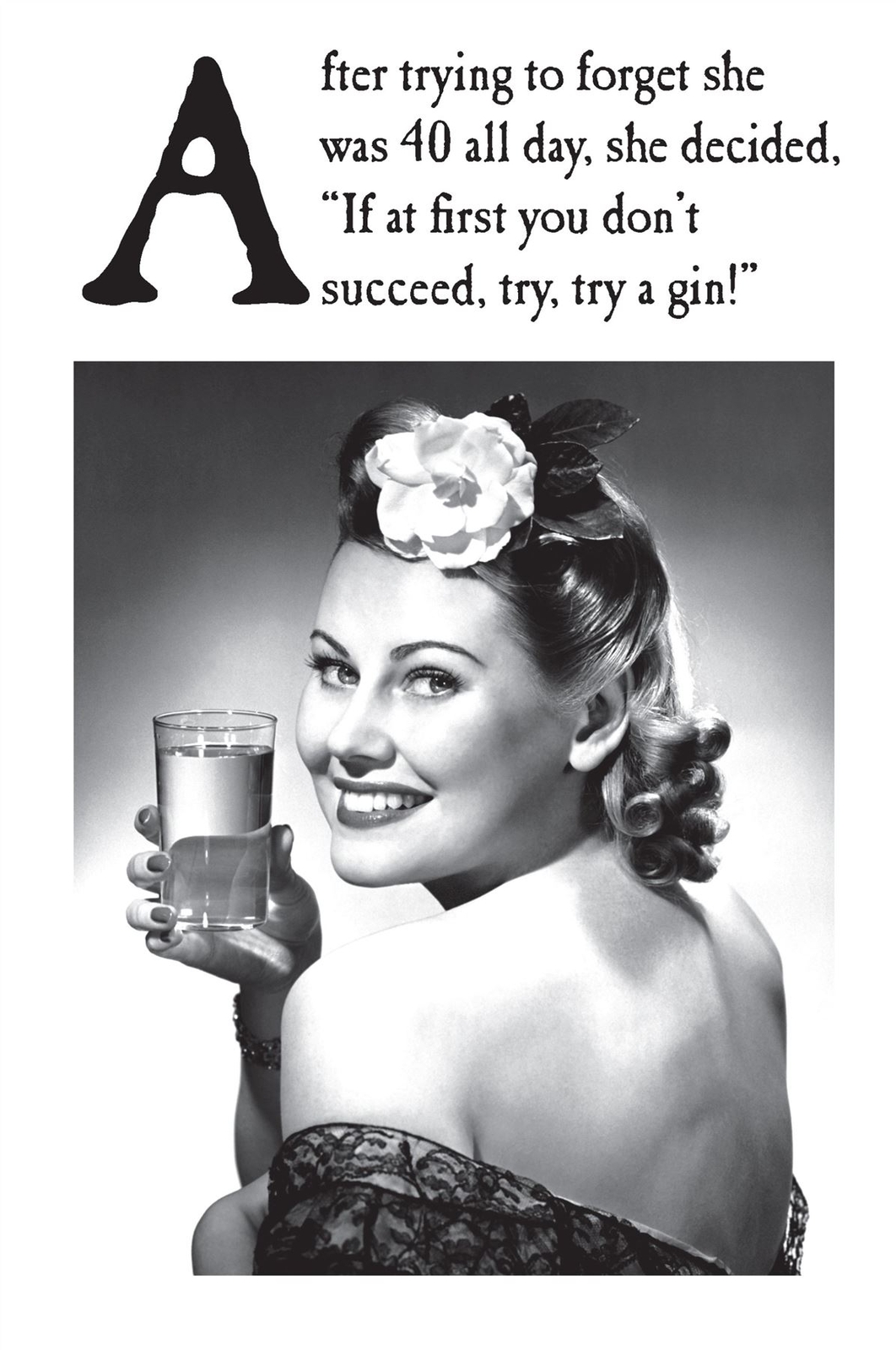 40th Birthday Card for Her, Gin, 40th Birthday, Greetings Card, Funny Card for