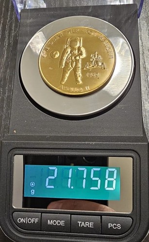 Apolo 11 Un Salto Gigante Neil Armstrong Medalla de Bronce NASA Espacio Estampado a Mano 424 - Imagen 5 de 5