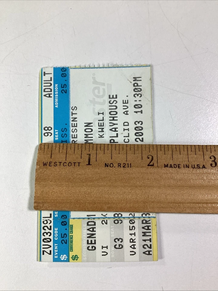 Common Talib Kweli Atlanta Georgia Concert Ticket 2003 Variety Playhouse Rap - Image 3 of 4