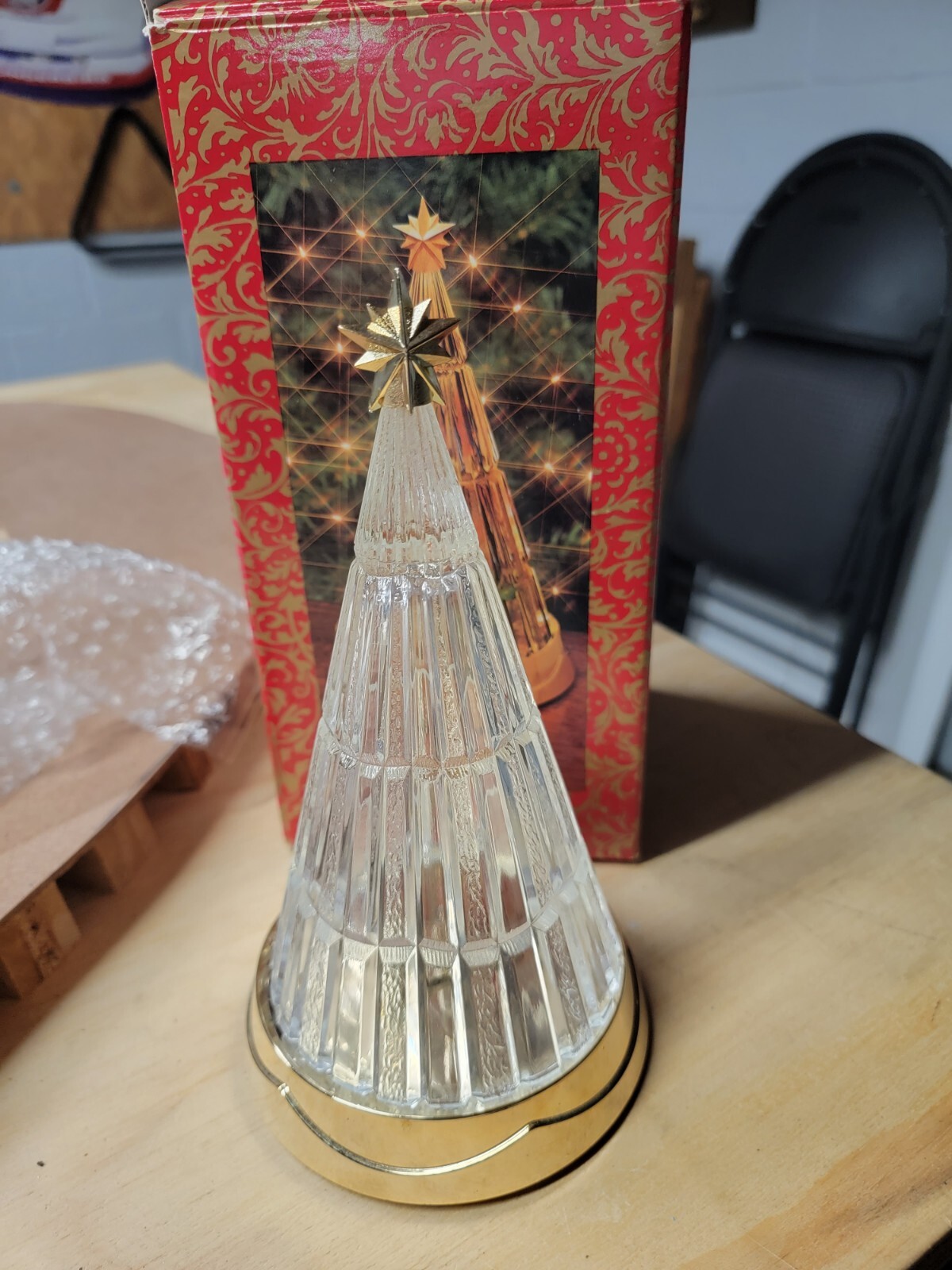 Home for the Holidays Crystal Christmas Holiday Tree Blinking Lights