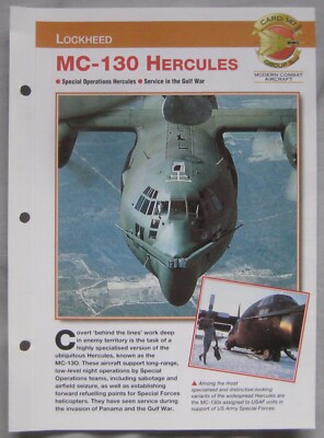 Aircraft of the World Card 147 , Group 5 - Lockheed MC-130 Hercules