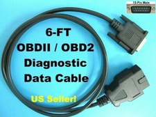 6ft Obd2 Obdii Scanner Main Data Cable For Matco Quickscan Md9001a Code Reader