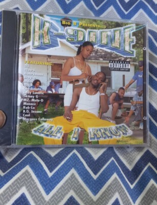 K-9ine,All I Know cd,2001,Texas rap,midwest,skinny pimp,dj screw,g 
