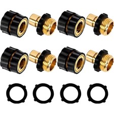 3/4 Inch Garden Hose Quick Connect Fittings, Aluminum Male Female Couplers