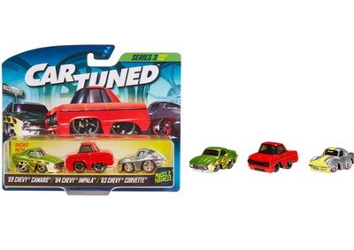 2025 CAR TUNED SERIES 3 MUSCLE MADNESS 3 PACK CAMARO, IMPALA & CORVETTE NEW