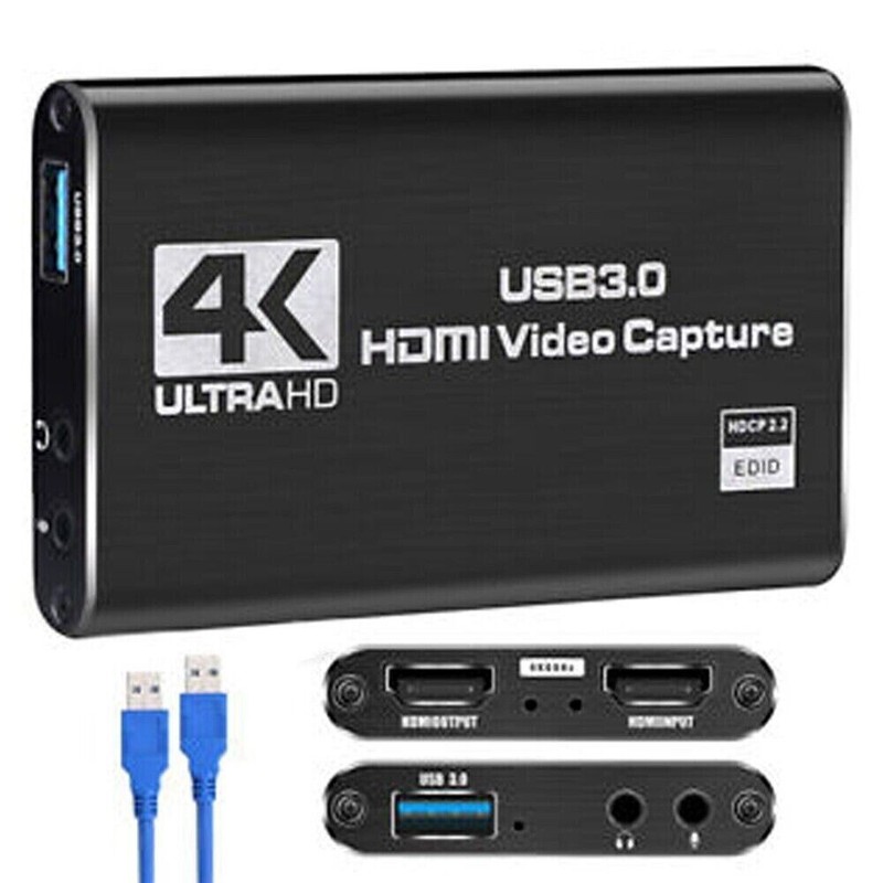 4K Audio Video Capture Card, USB 3.0 HDMI Video Capture Device Full HD