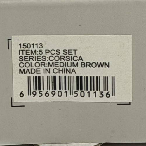 Quid Novi Flatware Corsica Series / MCM Brown 5-Piece Stainless Steel Silverware - Afbeelding 4 van 7