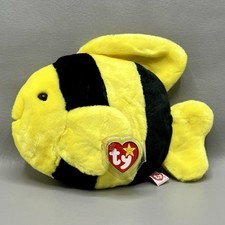 TY 10.5" Bubbles The Fish Beanie Baby 1998 Plush Toy Stuffed Animal MWMT