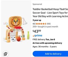 3in 1 Basketball Hoop Soccer Goal  Ball Set