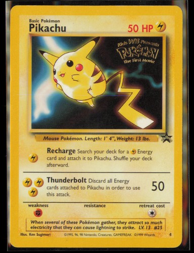 Pikachu 4 Promo Wizards Black Star Promos Pokemon Lightly Played