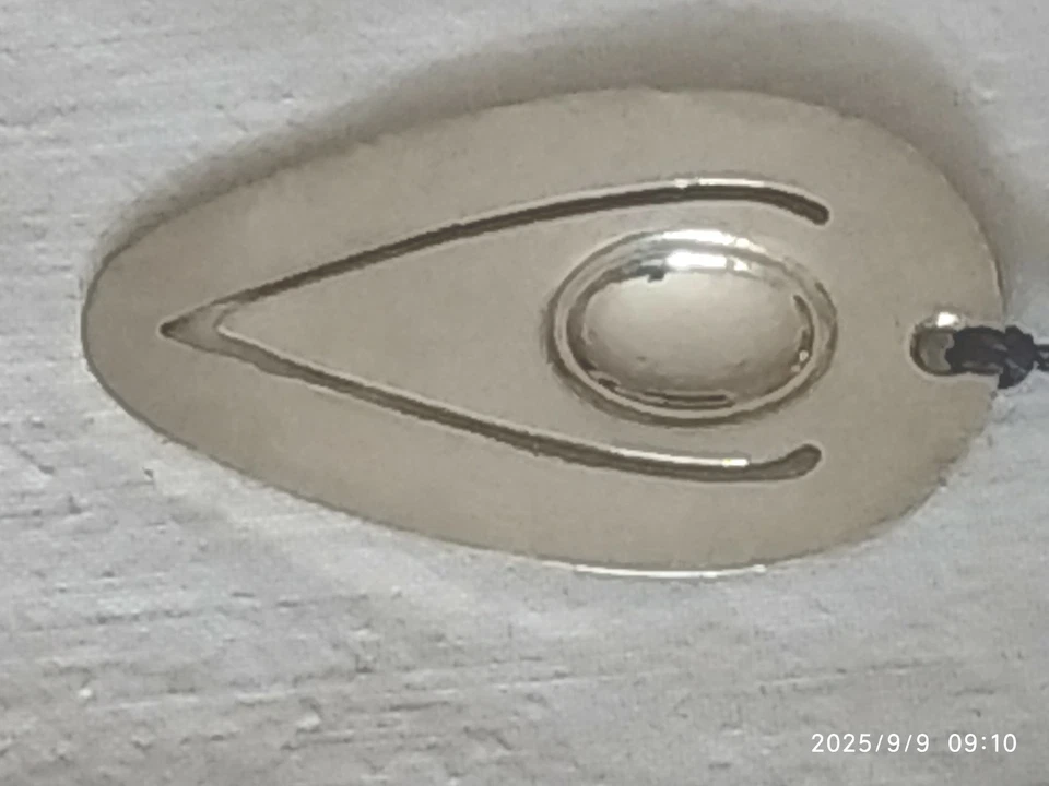 SEGNALIBRO ARGENTO STERLING 925 CON NAPPINA  BLU PER LETTORI IDEA REGALO - Immagine 4 di 4