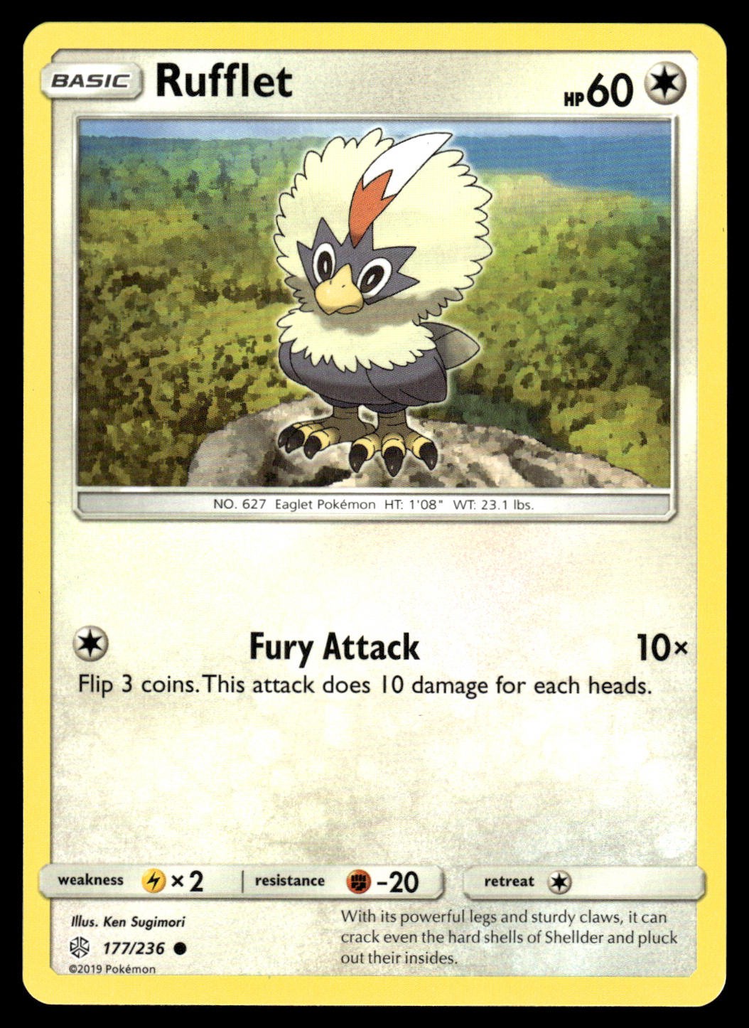 Rufflet 177/236 Common Cosmic Eclipse Pokemon NM