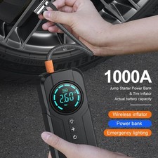 Portable Air Pump Air Compressor Tire Inflator Car Jump Starter Battery Booster
