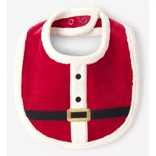 Carters Santa Baby Bib NWT Infant Christmas Holiday Photos Teething Drool Red🎅