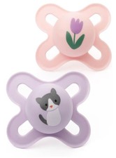 Image of MAM Original Start Soothers 0-2 Months 2 Pack Newborn Dummies Pink New