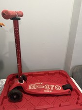 Micro Kickboard Maxi Micro Ajustable 3 Ruedas Kick Scooter, Rojo
