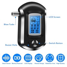 Alcohol Breathalyzer Police Digital Breath Analyzer Tester LCD Test Detector