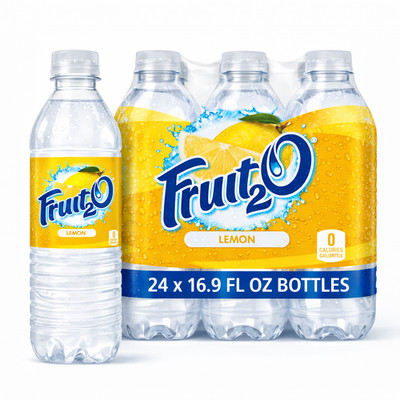Fruit2O Zero Calorie Flavored Water, Lemon, 6 Count, 16 fl oz (Pack of 4)