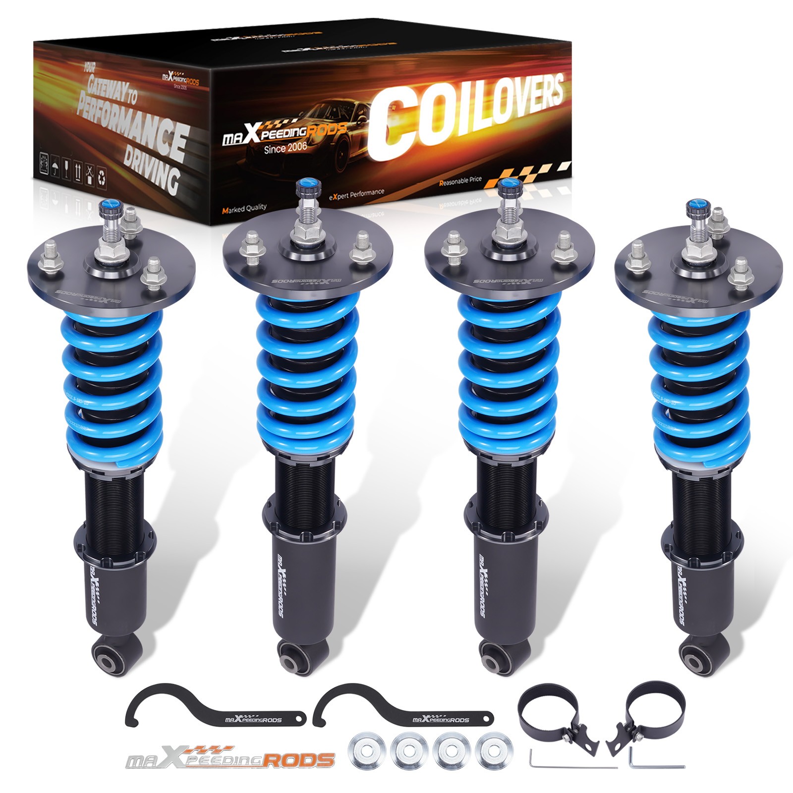 Coilover Shock Absorbers 24 Step Damper Struts Kit For Acura NSX 91-05