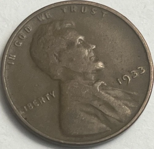 1933 Lincoln Wheat Cent Low Mintage Philadelphia Depression Era JC1547