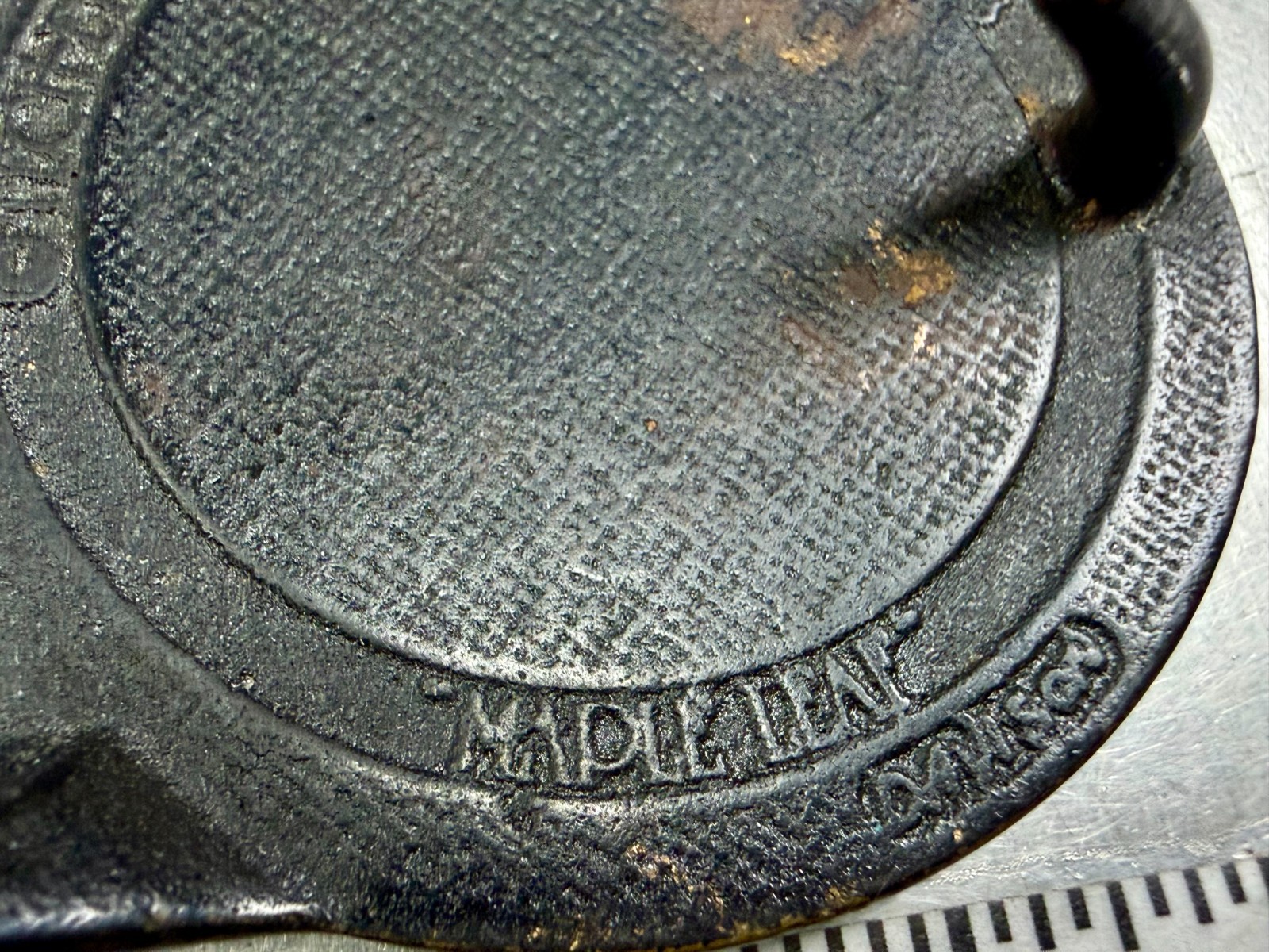 Maple Leaf Solid Brass Vintage 1978 Round Belt Bu… - image 9