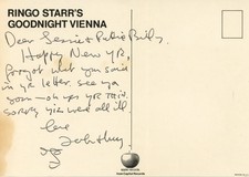 John Lennon 1975 lost weekend Handwritten postcard