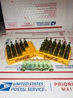 Vintage Coca Cola Miniature Glass Bottles Yellow Crate Set 24 Advertising Promo
