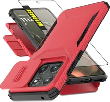 Motorola Edge 5G 2025 Case w/ Heavy Duty Rugged Drop Proof Protective Cover Red 