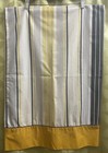 Gray gold striped WAMSUTTA ULTRACALE pillowcase with vertical stripes and yellow-edged hem, made in USA.
