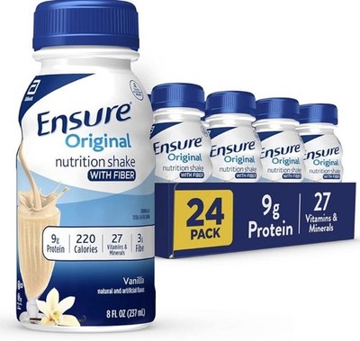 Ensure Original Vanilla Nutrition Shake 24 ct 8 fl oz Bottles.  