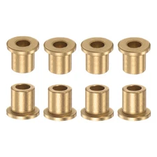 8pcs Flange Bearing Sleeve 6mm x 10mm x 12mm Bronze Self Lubricating Bushings