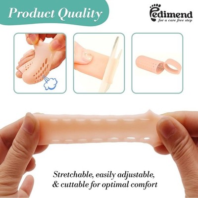 PEDIMEND  Pink Gel Caps Crossover, Deformed & Overlap Big Toe Protector 1 PAAR UK