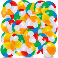 Vellibring 24 Pack 12" Summer Inflatable Beach Balls Bulk for 12", of 24