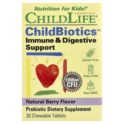 ChildBiotics , Immune & Digestive Support, Natural Berry, 30 Chewable Tablets