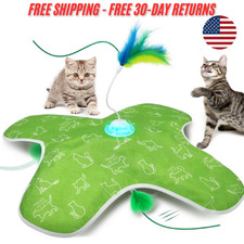 Interactive cat Toys, Indoor cat Hide-and-Seek Toys, Hidden Feather Non-Flipping