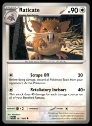 Raticate 061/088 Perfect Order Uncommon Pokemon Card