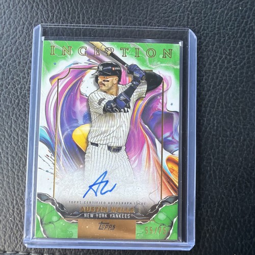 🔥#/75🔥 2025 Topps Inception - Austin Wells Green On Card Auto NY Yankees RC