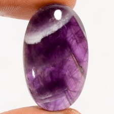 100 Natural Chevron Amethyst Oval Cabochon Gemstone 24 Ct. 28X16X6 mm UG-1346