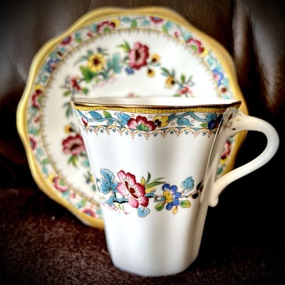 Vintage Coalport “Ming Rose” Demitasse Bone China Cup & Saucer