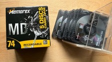 MEMOREX Japan 5x 74 minute MiniDiscs with original storage box