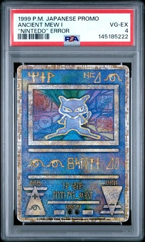 1998-99 POKEMON JPN POKEMON JPN PROMO "NINTEDO" ERR ANCIENT MEW I PSA 4