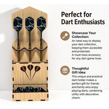 Decorative Dart Holder for Wall or Shelf - Keeps Darts Organized and Displayed