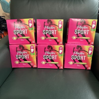 6 packs Playtex Sport 32 Ct