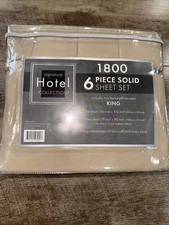 Hotel Signature Collection 1800 King Sheet Set 6 Piece Microfiber NEW