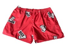 NWT Nike Men's All Over Logo Print Swim Trunks. Sz X-large  Red,