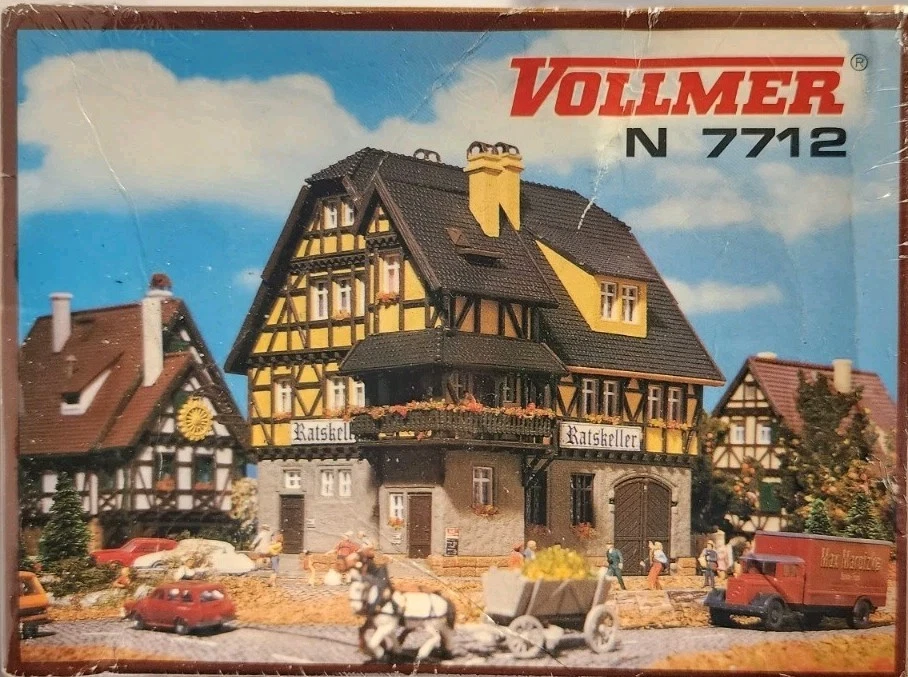 Vollmer N with Vintage Model Railroad Buildings, Tunnels & Bridges