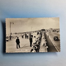 Cleveleys Postcard C1960 Real Photo Lancashire Promenade Period Vehicles